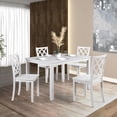 thumbnail image 2 of Furniture of America Ashen 5-Piece Wood Dining Table Set in White, 2 of 7