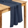 thumbnail image 3 of Koyal Wholesale Chiffon Table Runner 180-Inches Long,  Navy Blue Wedding Runners, Holiday Table Runners, 3 of 5