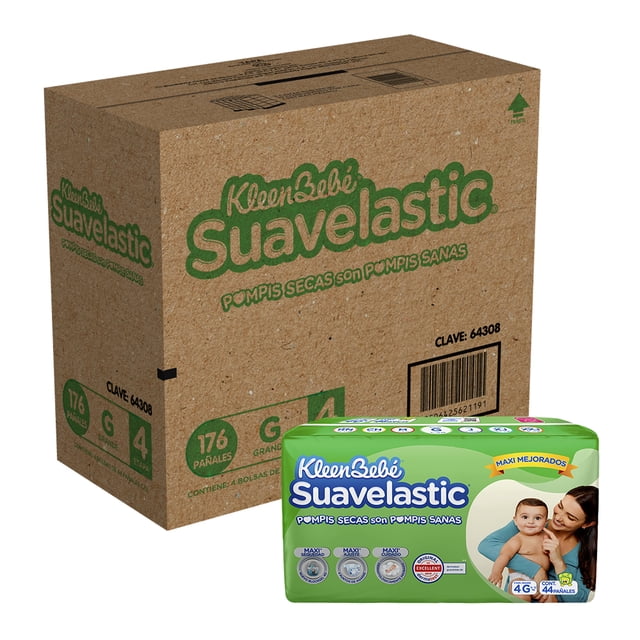 Pañales Kleenbebé Suavelastic Etapa 4 unisex 176 piezas