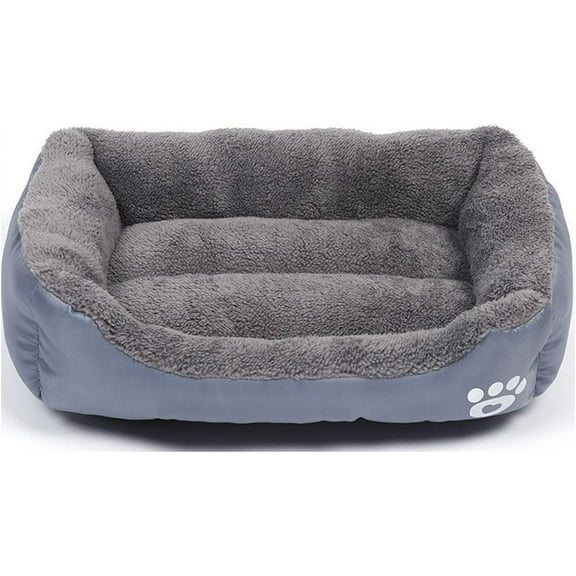 Dog Beds for Small Medium Large Dogs Rectangle Sleeping Pet Bed Washable Dog Bed Grey Size M
