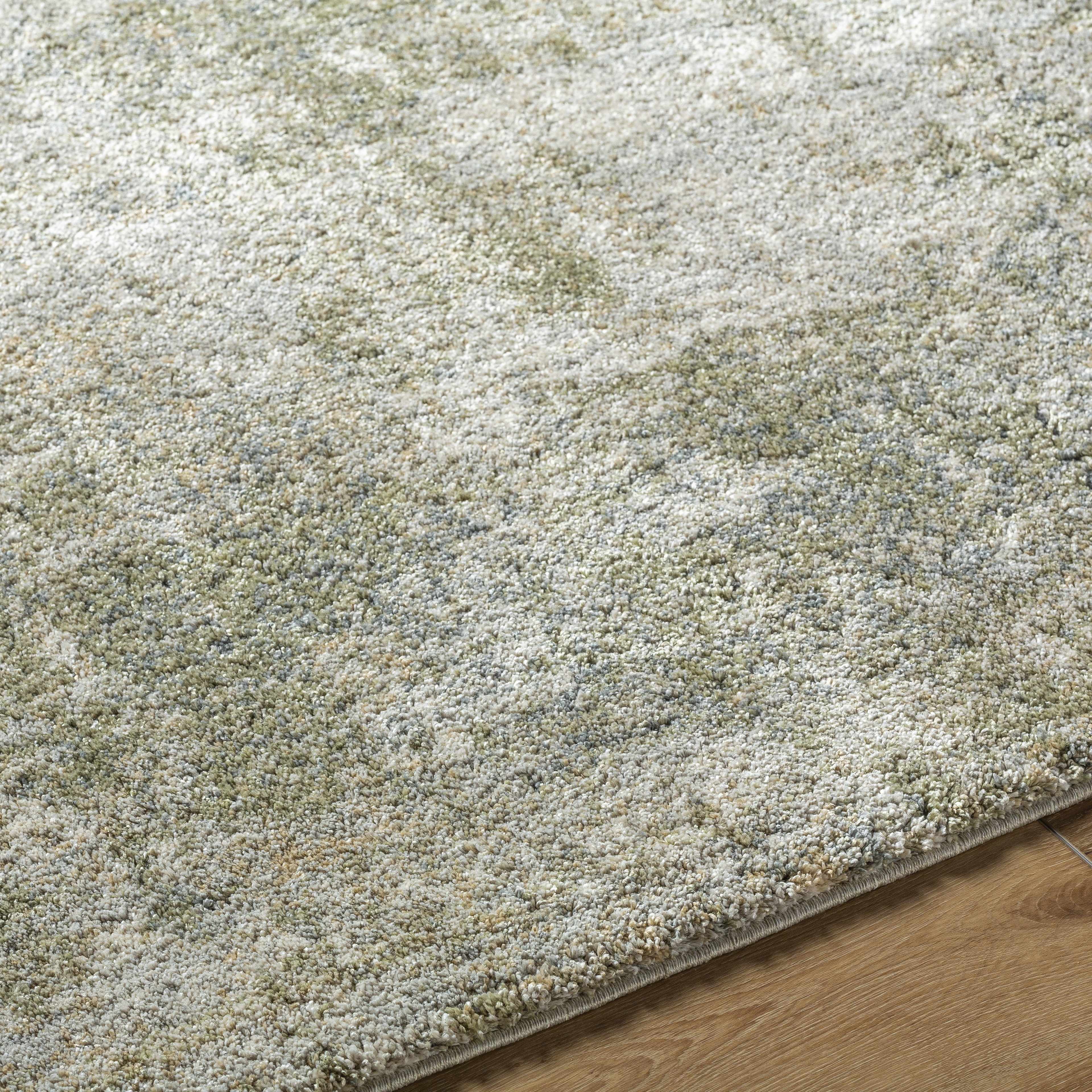Hauteloom Zazie Living Room, Bedroom Area Rug - Contemporary - High Pile - LightGray, LightBeige, LightOlive - 10' x 14'