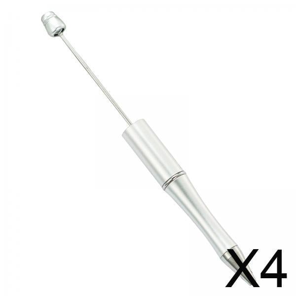 4x10 Piezas Bolígrafo Con Cuentas Portátil DIY Para Niños Adultos Escribiendo Plata