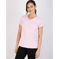 thumbnail image 2 of Real Essentials 5 Pack: Women's Short Sleeve V-Neck Activewear T-Shirt Dry-Fit Wicking Yoga Top (Available in Plus), 2 of 6