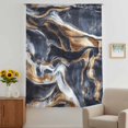 thumbnail image 3 of Navy Blue Brown Marble Sheer Curtains 63 Inches Long, Minimalist Abstract Art Light Filering Curtains, Breathable Simi Curtain Privacy Drapes for Living Room Bedroom Lightweight Window Treatment, 3 of 9