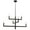 Matte Black, variant on Dainolite - Nora - 31.5 Inch 6 Light 2-Tier Chandelier-Matte Black Finish