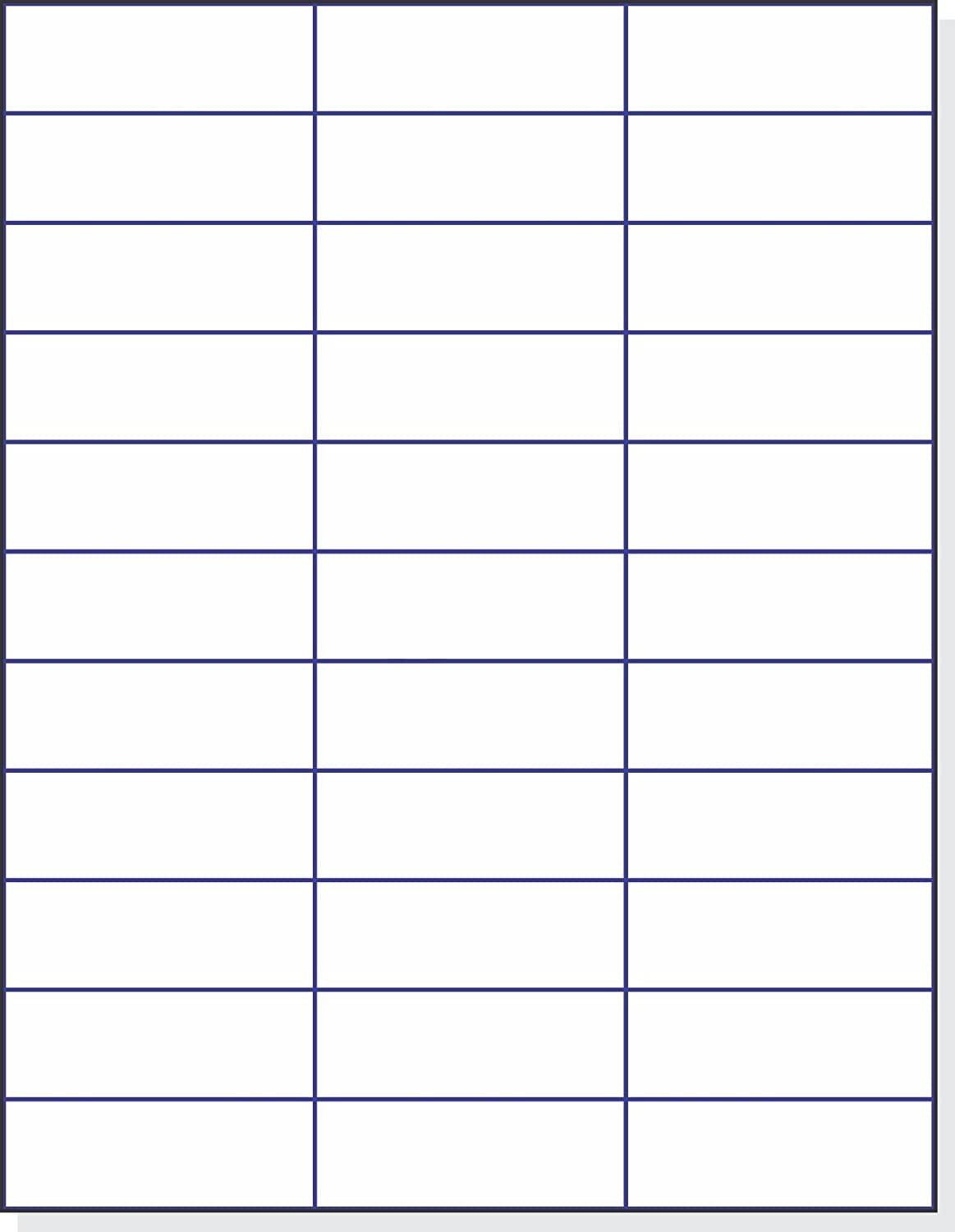Blank White Permanent Adhesive Labels for Laser/Ink Jet Printer 2-5/8