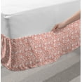 thumbnail image 2 of Hippo Bed Skirt, Baby Hippo Pattern Wild Animal Funny Girls Boys Playroom Concept, Elastic Bedskirt Dust Ruffle Wrap Around for Bedding Decor, 4 Sizes, White Coral and Red, by Ambesonne, 2 of 2