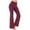 Wine, variant on Comfy Fitted Capris for Women New Split Side Capris for Women Casual Elastic Waist Loose Cropped Pants Office Work Sweatpants with Pockets Pinks XL