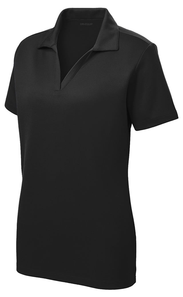 womens black polo shirt walmart