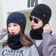 thumbnail image 4 of Calor Invernal Conjunto de gorro y bufanda de invierno con orejeras,gorro de punto grueso de terciopelo y bufanda a juego para hombre (azul,1 pieza). Rkxzt, 4 of 8