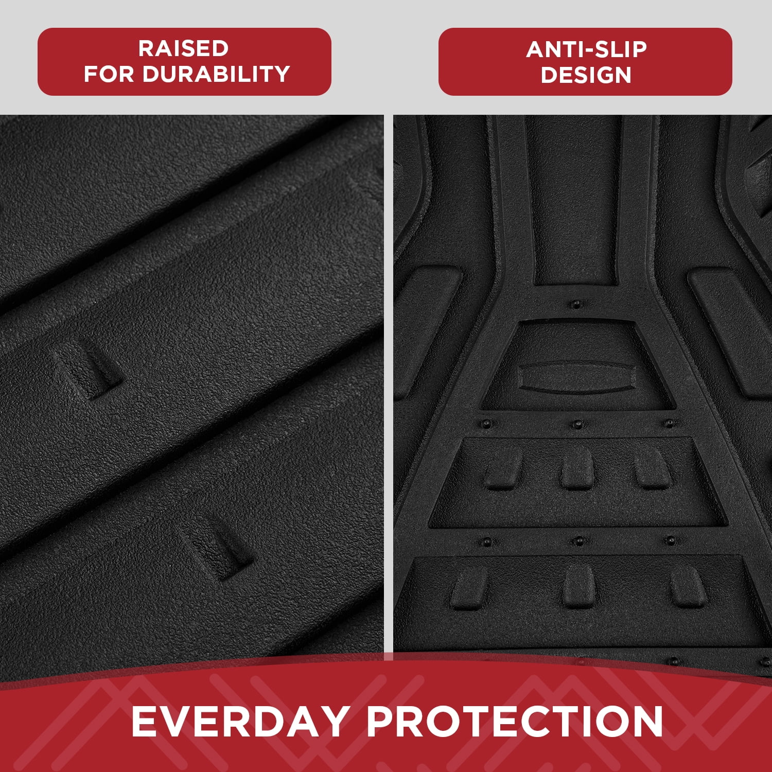 Rubbermaid All-Weather Car Mats – Heavy-Duty, Durable, Easy-to-Clean Floor Mats for Cars, Trucks, and SUVs