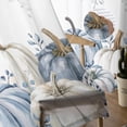 thumbnail image 5 of Blue Pumpkin Fall Sheer Curtains 84 Inches Long 2 Panels Set, Window Sheer Curtains for Living Room/Bedroom, Thanksgiving Eucalyptus Leaves Weeping Light Filtering Rod Pocket Curtain 52'' x 84'' x 2, 5 of 7