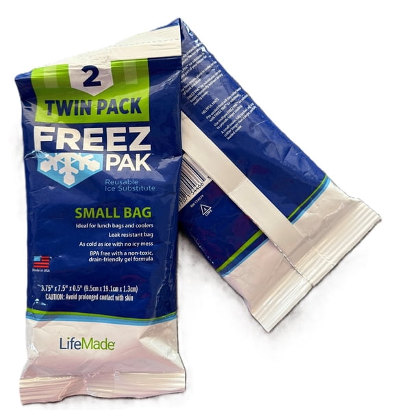 Freez Pak Reusable Ice Substitute, Twin Pack, Small Bag - Walmart