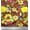 Tawny Brown, variant on Soimoi Cotton Duck Fabric Leaves & Sunflower Watercolor Printed Fabric 1 Yard 42 Inch Wide