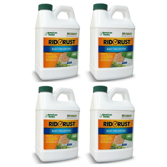 American Hydro Systems RR1 Rid O' Rust 2X Concentration Stain Preventer, 1/2 Gallon Bottle, Pack of 4