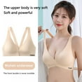 thumbnail image 4 of Aosijia 2 Pack Womens Bras Front Closure Seamless Wirefree Bra Soft Cup Sexy Comfort Gathered Breast Bras Sports Underwear XL, 4 of 9
