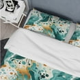 thumbnail image 4 of Designart "Emerald Rhapsody" Green Abstract Bedding Covert Set - Modern & Contemporary Bed Set With 2 Shams, 4 of 5