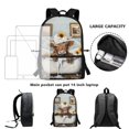 thumbnail image 6 of Uourmeti Lightweight 17 Inch Backpack for School Travel, Smooth Zipper Spacious Interior Stylish Student Bookbag, Sunflower Calf Pattern, 6 of 6