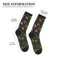 thumbnail image 3 of KLL Mardi Gras6 Print Cool Socks Men's Women's Crew Socks Funny Crazy Novelty Stockings, 3 of 7