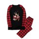 thumbnail image 2 of Pijamas de Navidad Para La Familia Trajes A Juego Mujer Mamá Cuadros Blusa Con Estampado Tops + Pantalones Ropa Odeerbi ODB189610, 2 of 9