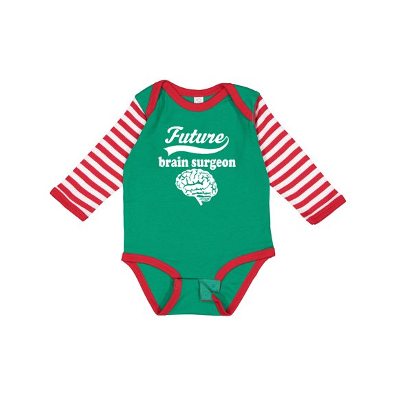 Inktastic Future Brain Surgeon Doctor Boys or Girls Long Sleeve Baby Bodysuit