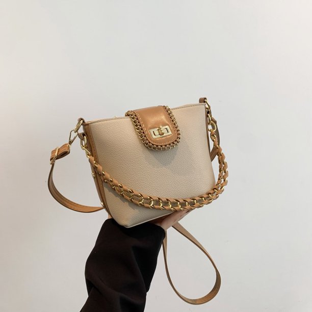 Bolso pequeño con cadena texturizada para mujer, estilo retro, para ir al trabajo, versión coreana, versátil, para invierno 2025