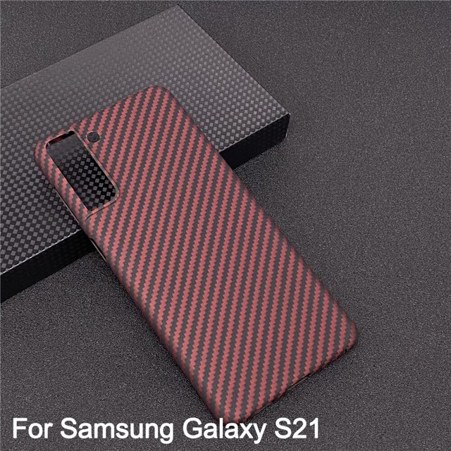 Funda de teléfono de protección de lente de fibra de carbono Real para Samsung Galaxy S21 S20 Plus, fundas duras de fibra de carbono Ultra qym unisex