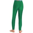 thumbnail image 3 of Miutii Kids Girls Yoga Dance Leggings Pants Compression Trousers Workout Fitness Athletic Sports Active Tights Dark Green 10, 3 of 7