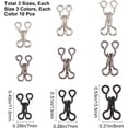 thumbnail image 2 of 90 Sets 3 Sizes Sewing Hooks and Eyes Closure Iron Bra Hooks Replacement with a Plastic Box for Clothing Jacket Skirt Trousers(Mixed Color) DIY, 2 of 7
