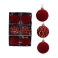 thumbnail image 2 of Christmas Decorations 6 PCS Flocked Christmas Balls Ornaments Set Multiple Styles Of Christmas Tree Decorations, 2 of 9