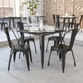 thumbnail image 2 of Bowery Hill 35.5" Square Metal Dining Table in Black, 2 of 5