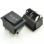 2x 3-Position Momentary Rocker Switch 6-Pin Spring Return DPDT 16A/250V AC Hoist