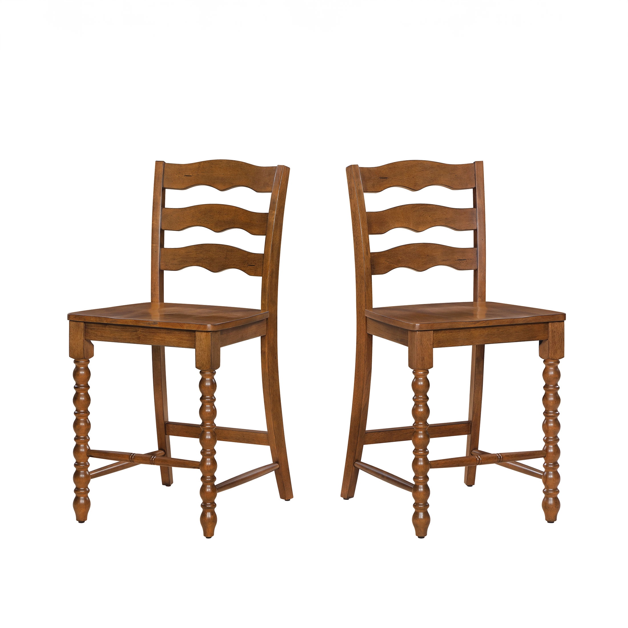 Pioneer Woman Harper Counter-Height Wood Stools, 2 Pack, Homestead Brown