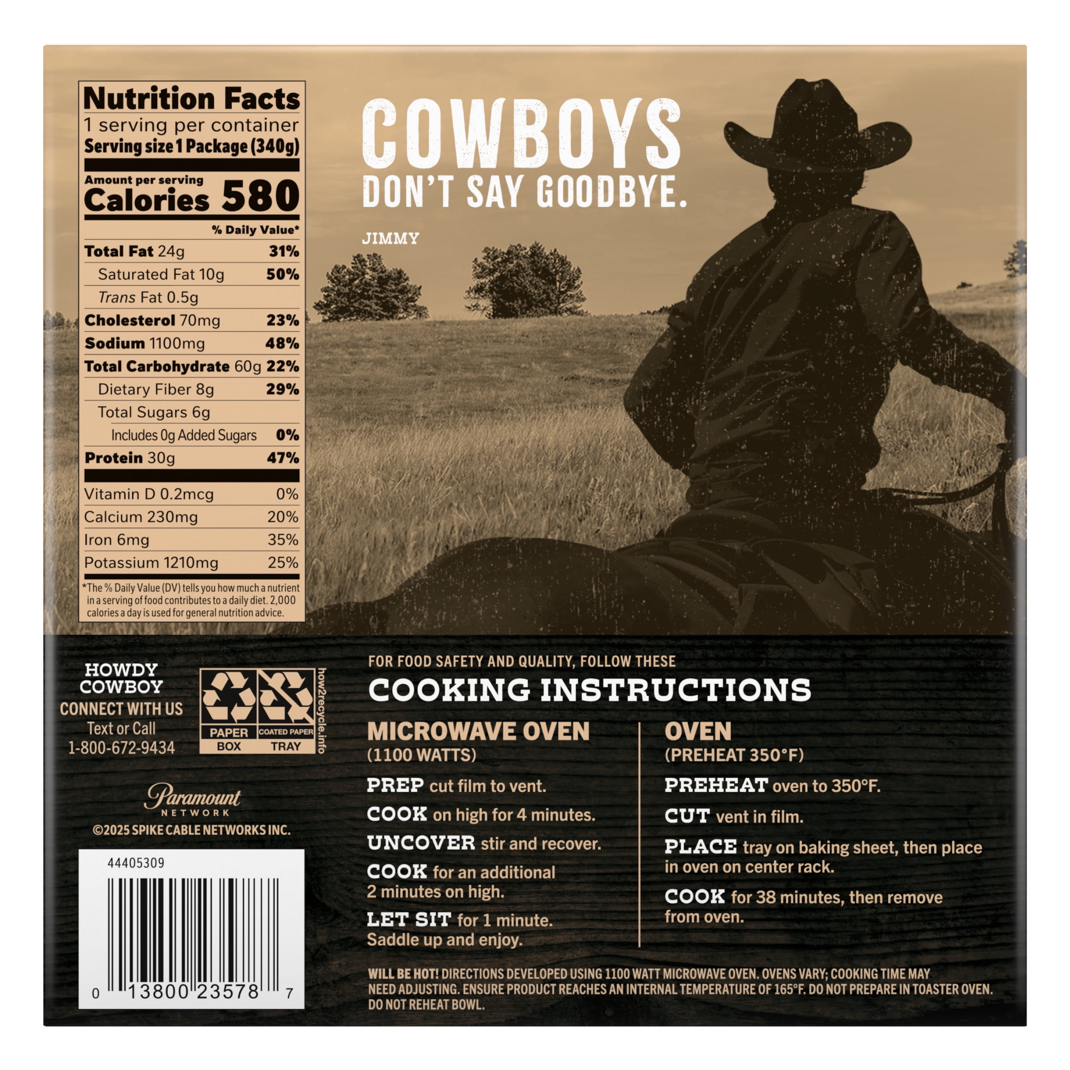 Yellowstone Beef Chili with Beans Frozen Meals for One, Microwave Meal Protein Dinner, 12 oz (Frozen)