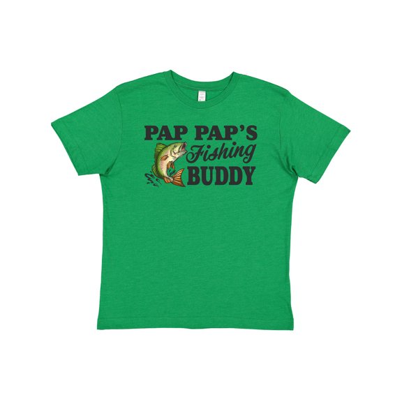 Inktastic Pap Pap's Fishing Buddy Youth T-Shirt