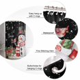 thumbnail image 6 of Christmas Snowman Bathroom Shower Curtains with Hooks, Snowflake Gift Bird Winter Black Waterproof Fabric Washable Shower Curtain for Home Hotel Bathtub Decor 36x72 Inches, 6 of 7