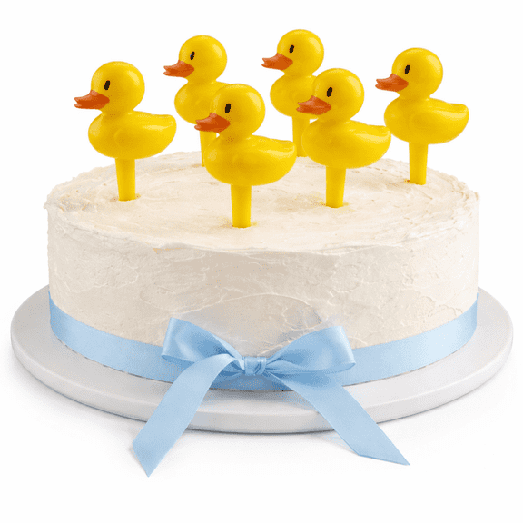 CakeDrake Duck Cupcake Picks Baby Shower Party Decor 6 Count