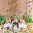 thumbnail image 3 of Wild One Hanging Decorations for Girls 1st Birthday, 20 Set Jungle Safari Cheetah Party Swirls Include 4 Animal Prints Hanging Swirls, Pink Number 1 Ceiling Decor for Tropical Forest Birthday Party, 3 of 5