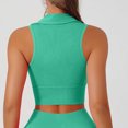 thumbnail image 3 of yillto Womens Crop Tank Collared V Neck Golf Tops Tennis Athletic Sports Workout Tshirts for Women, 3 of 5