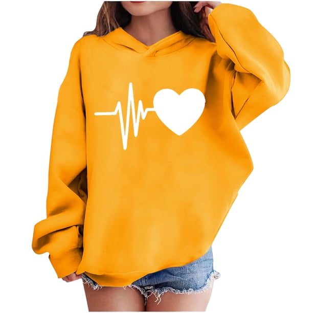 Sudadera con capucha y estampado de corazón de San Valentín, sudadera de manga larga para niños y niñas, chaqueta para niñas de talla mediana y grande.