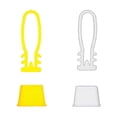 thumbnail image 1 of Bolsas de malla reutilizables de polietileno, transpirables, para ajo y jengibre, con hebillas de plástico, 100 unidades, 1 of 3
