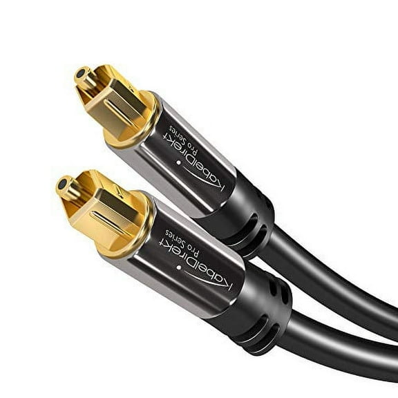 KabelDirekt Optical Digital Audio Cable (10 Feet) Home Theater Fiber Optic Toslink Male to Male Gold Plated Optical Cables Best For Playstation & Xbox - Pro Series