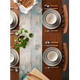 thumbnail image 5 of Table Runner Dresser Scarf 13 x 36 Inch Blue Daisy Spring Flowers Butterfly Wood Grain Table Runners Non-Slip Heat Kitchen Dining Table Decor for Indoor Outdoor Home Party Decoration, 5 of 7