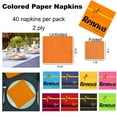 thumbnail image 4 of (8 Pack) Renova Orange Luncheon Paper Napkins, 15.6 in, 40 Count, 4 of 5
