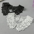 thumbnail image 3 of NIBOLOG Embroidered Collar Pair - Women's Lace Neckline Hollow Lace Fabric Trim, 3 of 8
