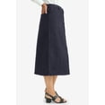 thumbnail image 4 of Jessica London Women's Plus Size True Fit Button-Front Midi Skirt, 4 of 5