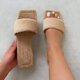 thumbnail image 1 of Zapatilla de felpa para mujer, Color sólido, plana con zapatillas de casa, zapatos, chanclas de interior Wmkox8yii  hj789, 1 of 7