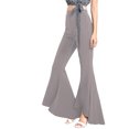 thumbnail image 3 of Frontwalk Casual Vintage Ruffle Flare Pants for Women Ladies Fashion Bell Bottom Pants Solid Color Slim Fit Leggings, 3 of 4