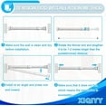thumbnail image 4 of XUXRUS Small Tension Rods Spring Iron PVC Adjustable 16-28 inch for Windows, Closet, Curtain, Doorway, White, 4 of 7