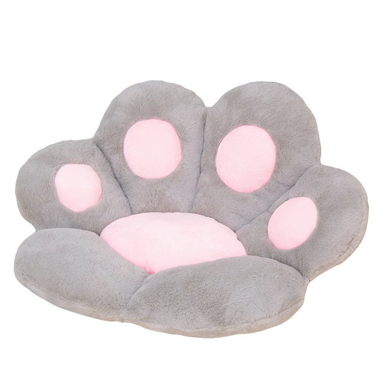 Multitrust Seat Cushion Cat Paw Shape Lazy Sofa Warm Home Office Chair Pad, Size: 24*28, Pink